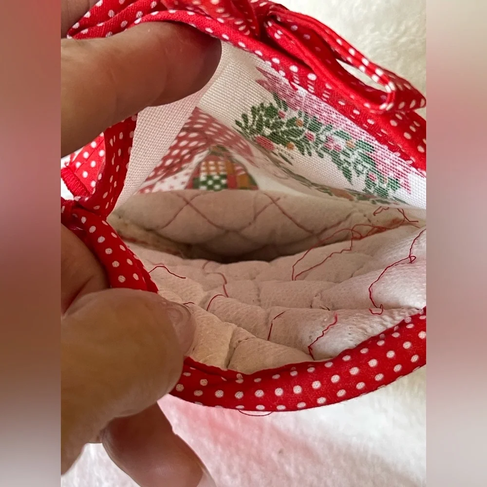 Vintage 1970’s Holly Hobbie Christmas Oven Mitt red white new sweet